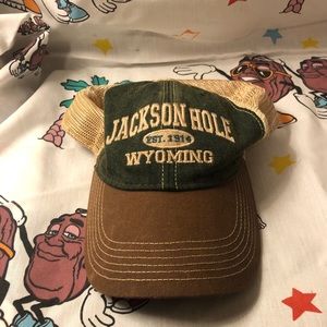Jackson Hole Wyoming Snapback Mesh Trucker Hat